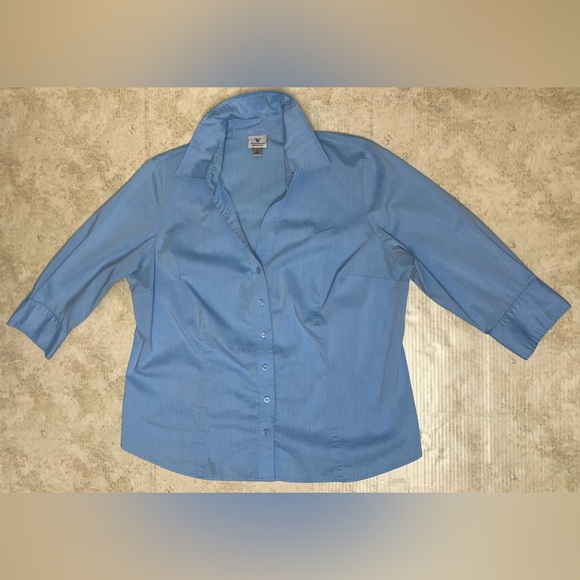 Worthington Blue Button Down - Picture 3 of 12